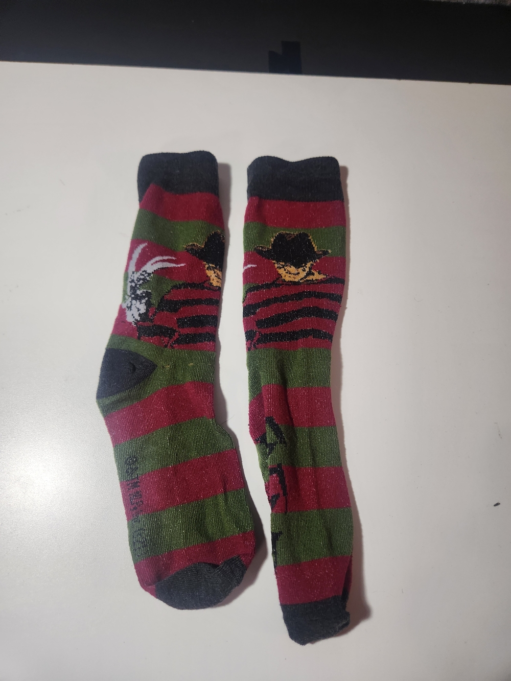 Pair of Nightmare on Elm Street Freddy Kruger Socks